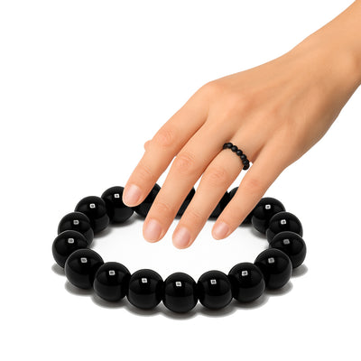 Turmalin Edelstein Ring aus echtem Naturstein | Anti Stress Ring