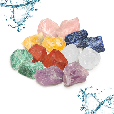 Große 7er Mischung | Wassersteine | Rohsteine | 300g