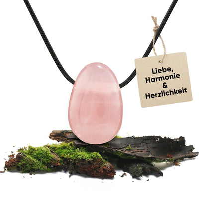 Rosenquarz Tropfen Anhänger