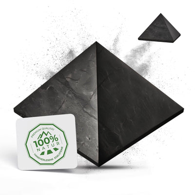 Schungit Pyramide original aus Karelien | Poliert